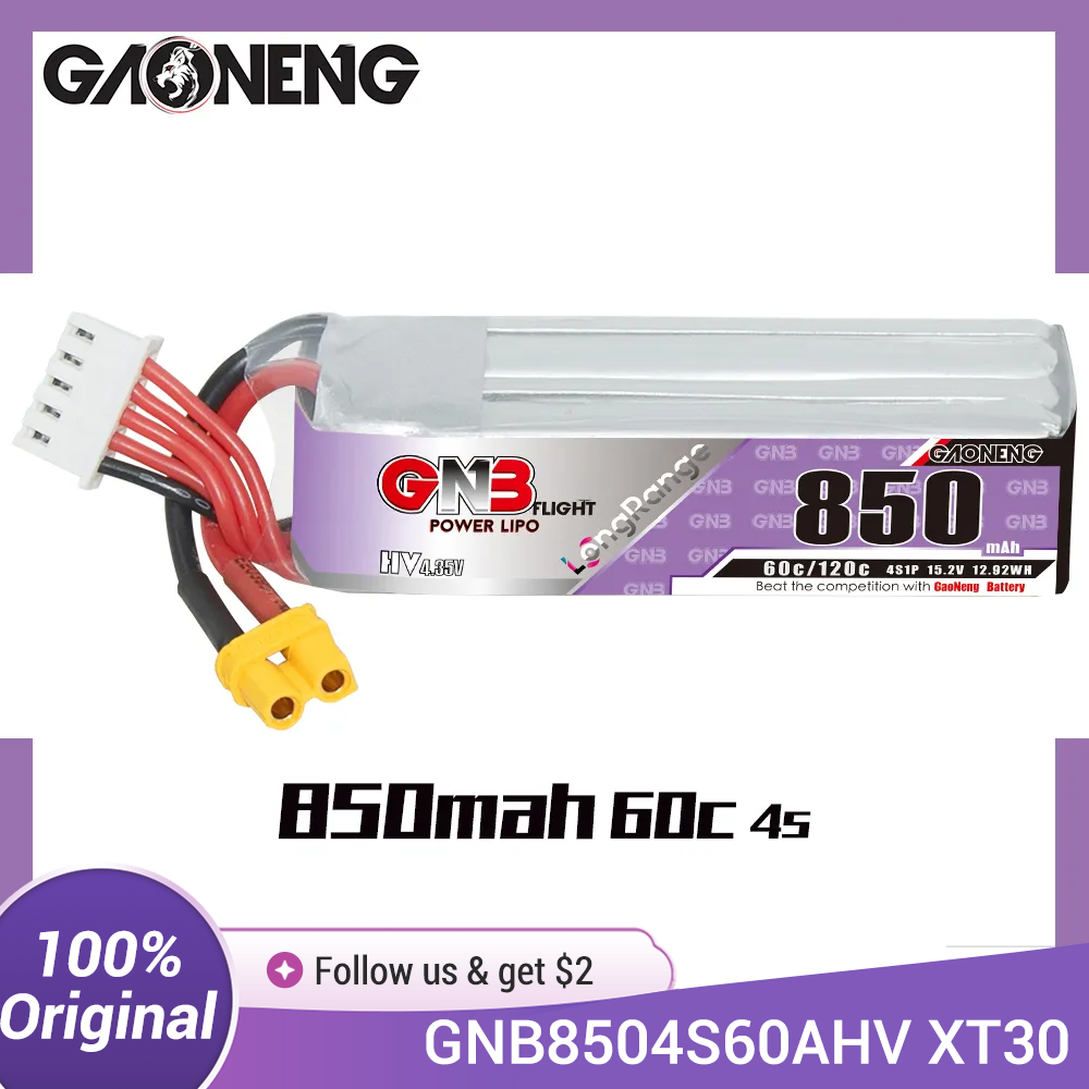 GAONENG GNB LiPo Battery 850mA - огляд і ціна Drone Battery Li-Ion