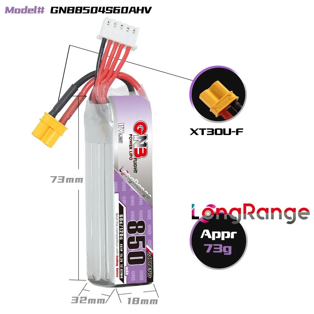 GAONENG GNB LiPo Battery 850mA - огляд і ціна Drone Battery Li-Ion
