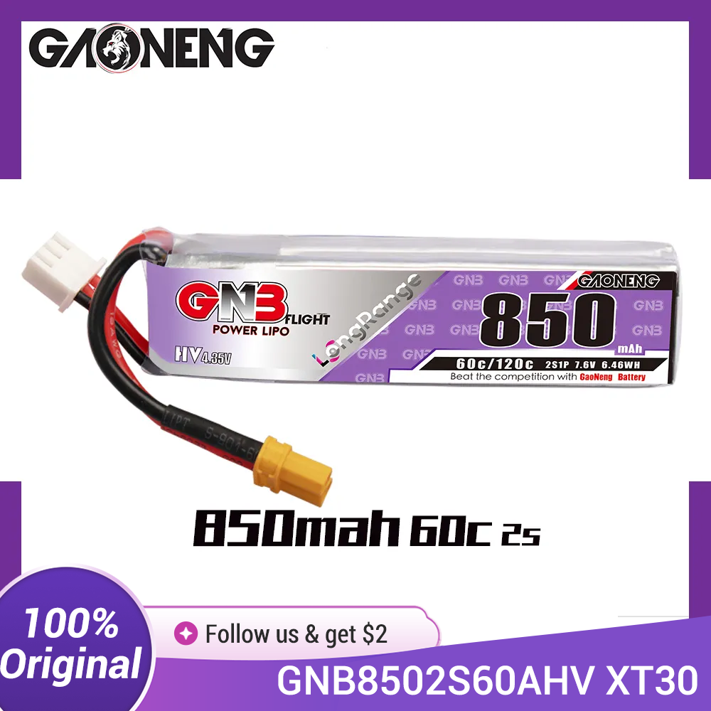 GAONENG GNB LiPo Battery 850mA - огляд і ціна Drone Battery Li-Ion