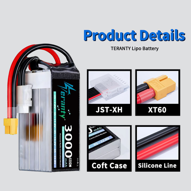 TERANTY 6S 22.8V 3000mAh 80C/1 - огляд і ціна Drone Battery 6S