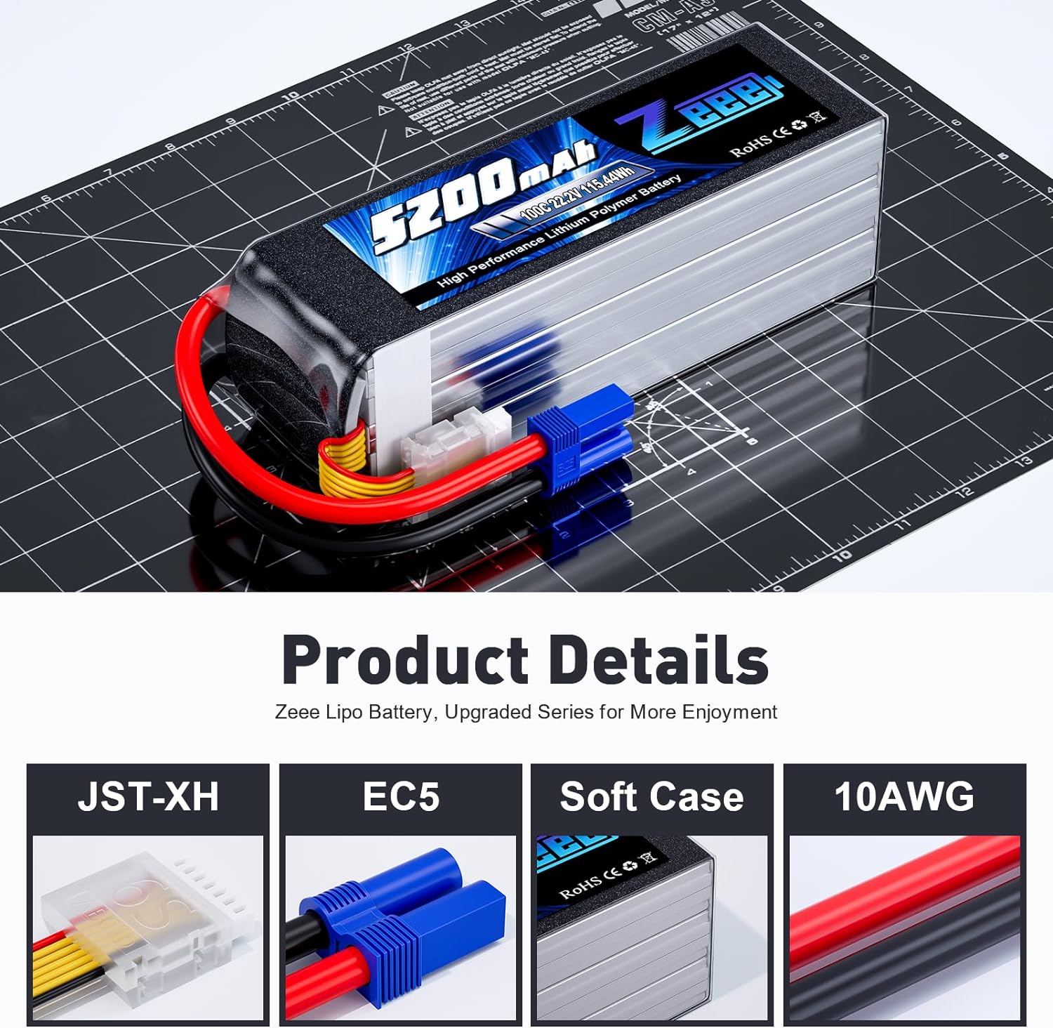 Zeee 6S 5200mAh Lipo Battery 2 - огляд і ціна Drone Battery 6S